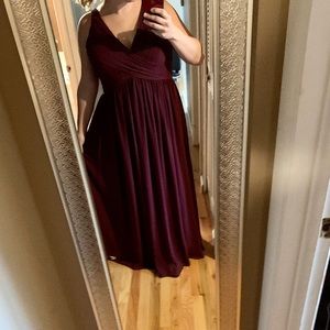 Bill Levkof maroon formal gown